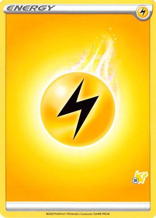 Lightning Energy (Pikachu Stamp #31) [Battle Academy 2022] - Trinity Hobby