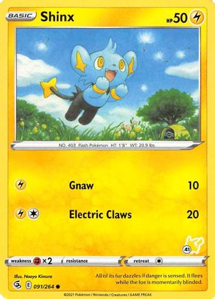 Shinx (091/264) (Pikachu Stamp #41) [Battle Academy 2022] - Trinity Hobby