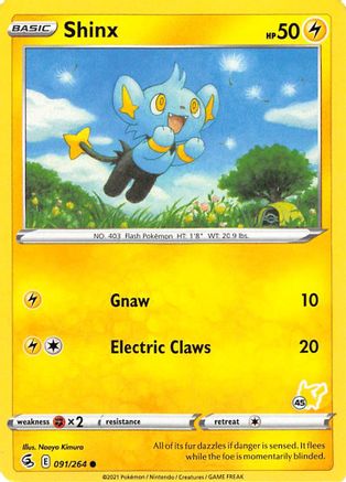 Shinx (091/264) (Pikachu Stamp #45) [Battle Academy 2022] - Trinity Hobby