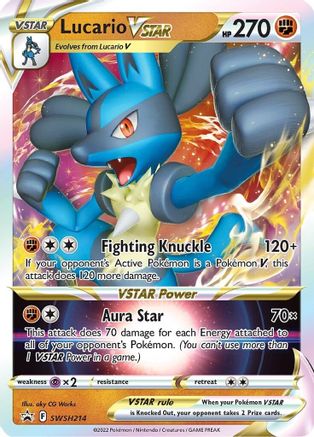 Lucario VSTAR (SWSH214) [Sword & Shield: Black Star Promos] - Trinity Hobby