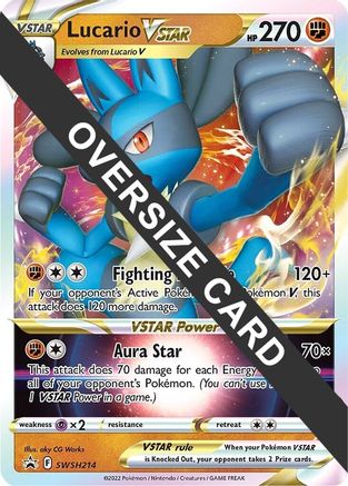 Lucario VSTAR (SWSH214) (Jumbo Card) [Sword & Shield: Black Star Promos] - Trinity Hobby