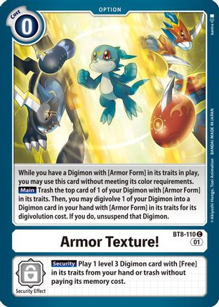 Armor Texture! [BT8-110] [New Awakening] - Trinity Hobby