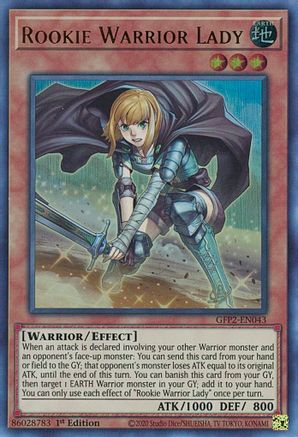 Rookie Warrior Lady [GFP2-EN043] Ultra Rare - Trinity Hobby