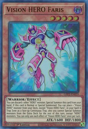 Vision HERO Faris [GFP2-EN059] Ultra Rare - Trinity Hobby