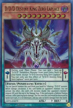 D/D/D Destiny King Zero Laplace [GFP2-EN079] Ultra Rare - Trinity Hobby