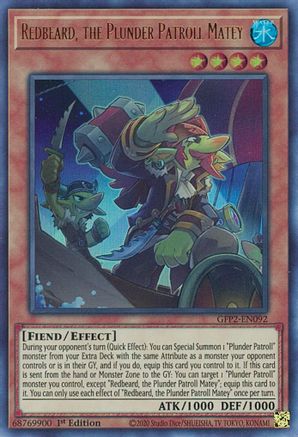 Redbeard, the Plunder Patroll Matey [GFP2-EN092] Ultra Rare - Trinity Hobby