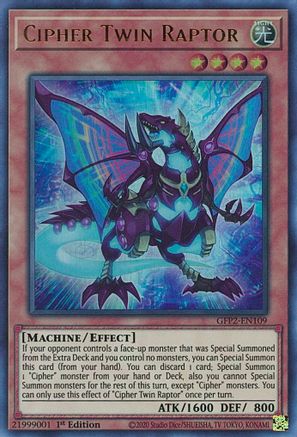 Cipher Twin Raptor [GFP2-EN109] Ultra Rare - Trinity Hobby