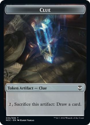 Clue // Fish Double-Sided Token  (NCC-34 // 4) - [Commander: Streets of New Capenna]