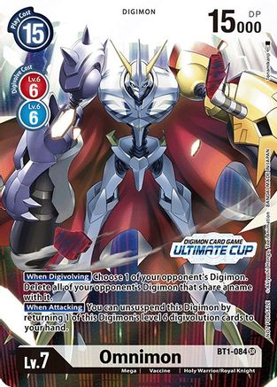 Omnimon [BT1-084] (April Ultimate Cup 2022) [Release Special Booster Promos] - Trinity Hobby