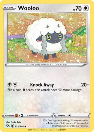 Wooloo (222/264) (Cosmos Holo) [Sword & Shield: Fusion Strike] - Trinity Hobby