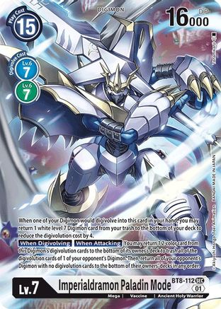 Imperialdramon: Paladin Mode [BT8-112] (Alternate Art) [New Awakening] - Trinity Hobby