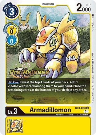 Armadillomon [BT8-033] [New Awakening Pre-Release Cards] - Trinity Hobby