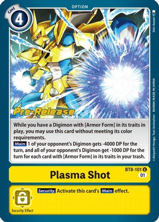 Plasma Shot [BT8-101] [New Awakening Pre-Release Cards] - Trinity Hobby