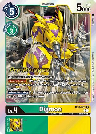 Digmon [BT8-051] [New Awakening Pre-Release Cards] - Trinity Hobby