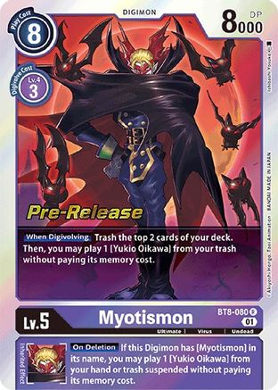Myotismon [BT8-080] [New Awakening Pre-Release Cards] - Trinity Hobby