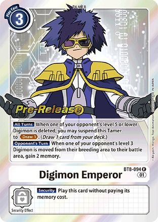 Digimon Emperor [BT8-094] [New Awakening Pre-Release Promos] - Trinity Hobby