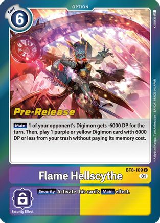 Flame Hellscythe [BT8-109] [New Awakening Pre-Release Cards] - Trinity Hobby