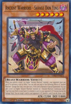Ancient Warriors - Savage Don Ying [DIFO-EN024] Common - Trinity Hobby