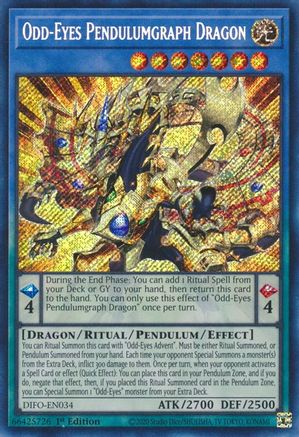 Odd-Eyes Pendulumgraph Dragon [DIFO-EN034] Secret Rare - Trinity Hobby