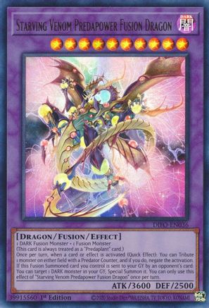 Starving Venom Predapower Fusion Dragon [DIFO-EN036] Ultra Rare - Trinity Hobby