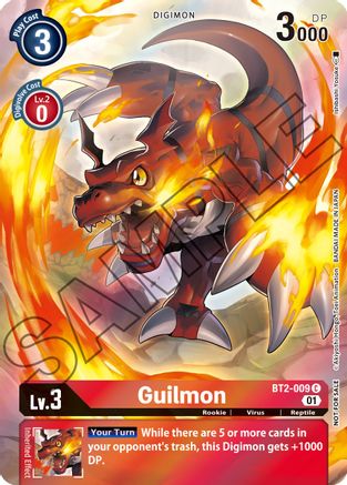 Guilmon [BT2-009] (Jeu de cartes de dompteur 1) [Sortie de boosters spéciaux promotionnels] 