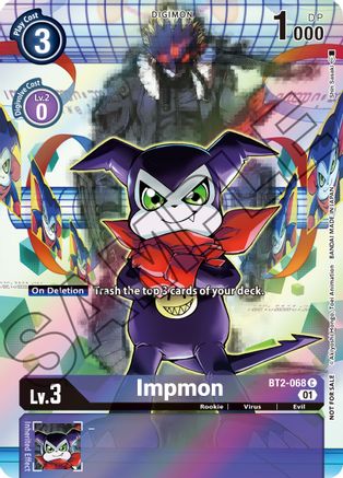 Impmon [BT2-068] (Jeu de cartes de dompteur 1) [Sortie de promotions spéciales sur les boosters] 