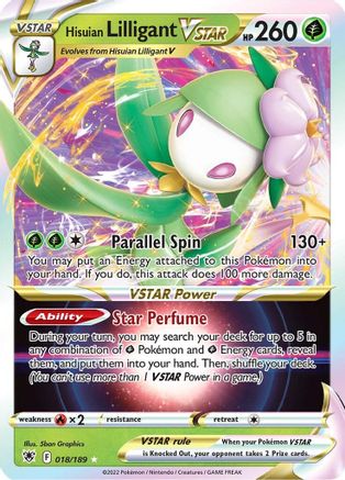 Hisuian Lilligant VSTAR (018/189) [Sword & Shield: Astral Radiance] - Trinity Hobby