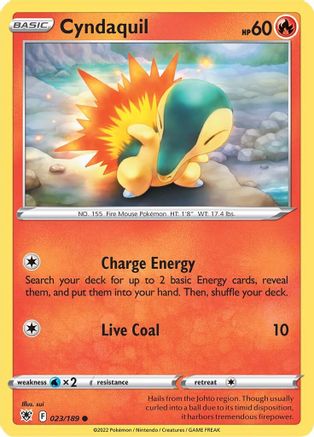 Cyndaquil (023/189) [Sword & Shield: Astral Radiance] - Trinity Hobby