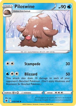 Piloswine (032/189) [Sword & Shield: Astral Radiance] - Trinity Hobby