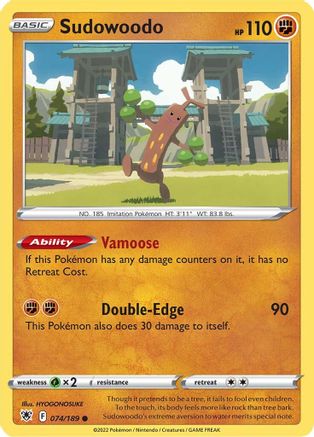 Sudowoodo (074/189) [Sword & Shield: Astral Radiance] - Trinity Hobby