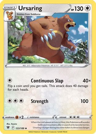Ursaring (123/189) [Sword & Shield: Astral Radiance] - Trinity Hobby