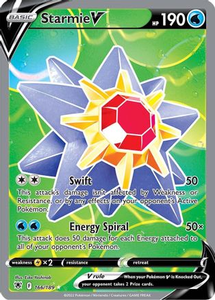 Starmie V (166/189) [Sword & Shield: Astral Radiance] - Trinity Hobby