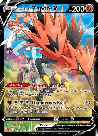 Galarian Zapdos V (TG19/TG30) [Sword & Shield: Astral Radiance] - Trinity Hobby