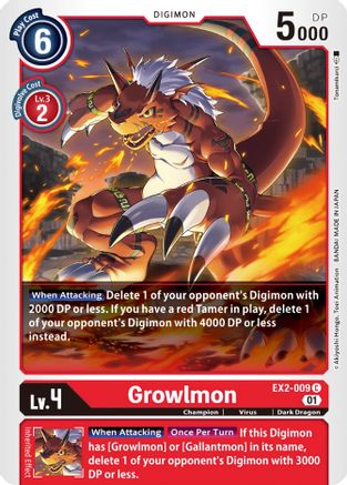 Growlmon [EX2-009] [Digital Hazard] - Trinity Hobby