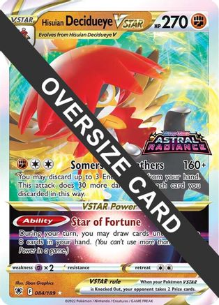 Hisuian Decidueye VSTAR (084/189) (Jumbo Card) [Sword & Shield: Astral Radiance] - Trinity Hobby