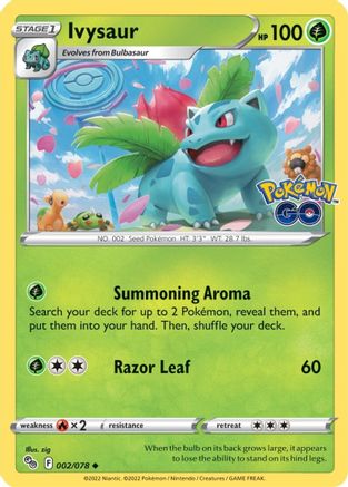 Ivysaur (002/078) [Pokémon GO] - Trinity Hobby