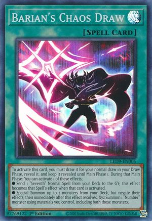 Barian's Chaos Draw [LED9-EN005] Super Rare - Trinity Hobby