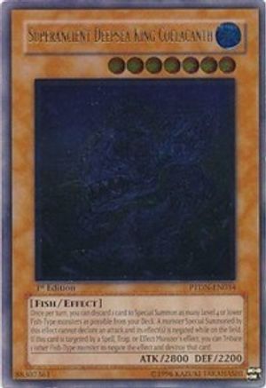 Superancient Deepsea King Coelacanth [PTDN-EN034] Ultimate Rare - Trinity Hobby