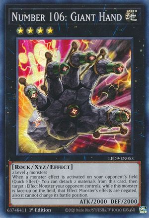 Number 106: Giant Hand [LED9-EN053] Super Rare - Trinity Hobby