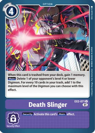 Death Slinger [EX2-071] [Digital Hazard] - Trinity Hobby