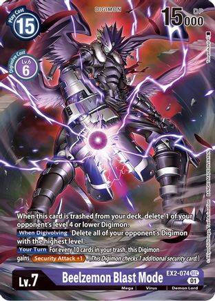 Beelzemon Blast Mode [EX2-074] (Alternate Art) [Digital Hazard] - Trinity Hobby