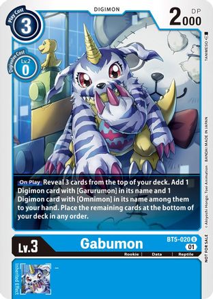 Gabumon [BT5-020] (Pack gagnant Nouvel éveil) [Battle of Omni] 
