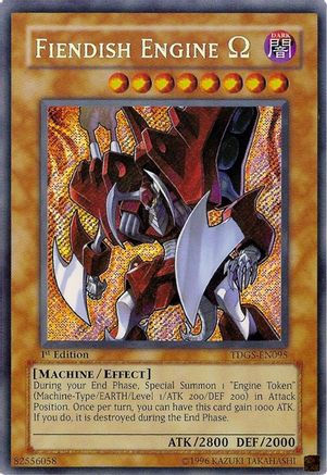 Fiendish Engine Omega [TDGS-EN095] Secret Rare - Trinity Hobby