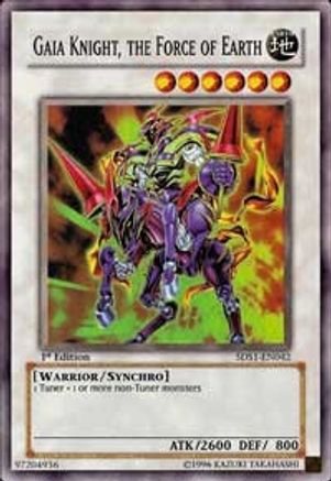 Gaia Knight, the Force of Earth [5DS1-EN042] Super Rare - Trinity Hobby
