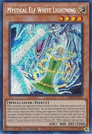 Mystical Elf White Lightning [LDS3-EN135] Secret Rare - Trinity Hobby