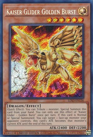 Kaiser Glider Golden Burst [LDS3-EN136] Secret Rare - Trinity Hobby