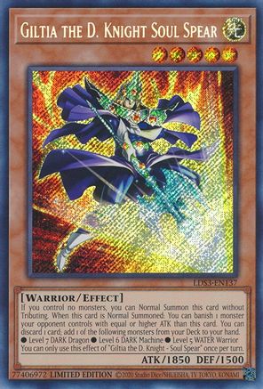 Giltia the D. Knight Soul Spear [LDS3-EN137] Secret Rare - Trinity Hobby