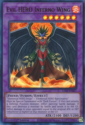 Evil HERO Inferno Wing [LDS3-EN027] Ultra Rare - Trinity Hobby