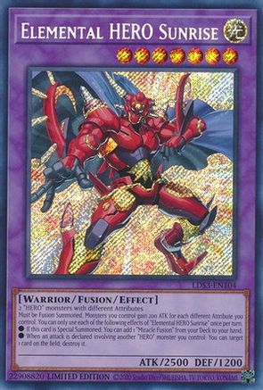 Elemental HERO Sunrise [LDS3-EN104] Secret Rare - Trinity Hobby