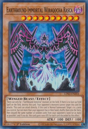 Earthbound Immortal Wiraqocha Rasca [LDS3-EN044] Common - Trinity Hobby